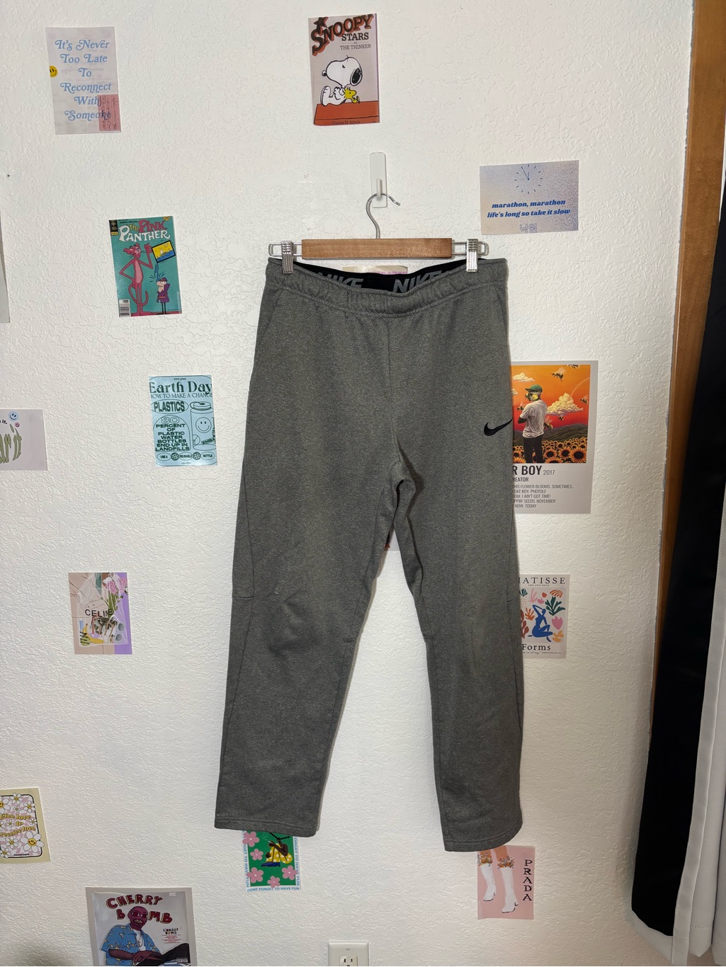 Nike Mens Gray Fleece Sweatpants
